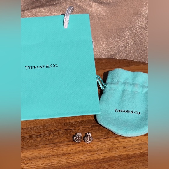 Classic Tiffany Twist Knot Earrings Sterling Silver - Picture 2 of 4